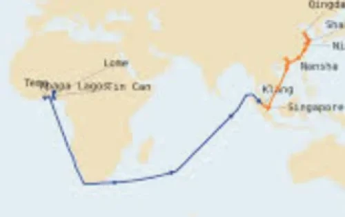 FarEast > West Africa container corridor