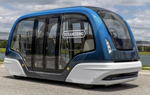 Self-driving airport electric shuttles